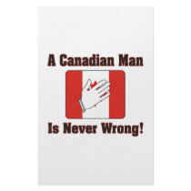 A Canadian Man Is Never Wrong stationery