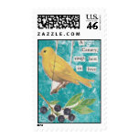 A Canary, Sings Best in Love Postage