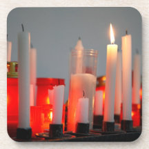 A Candle for Peace Drink Coasters