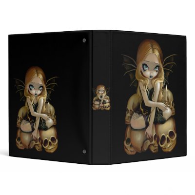 A Candle in the Dark gothic fairy skull Binder by strangeling