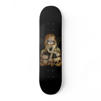 A Candle in the Dark gothic fairy skull Skateboard skateboard