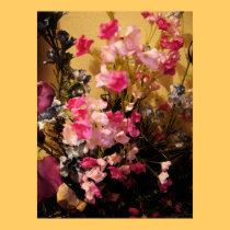 A canvas print with Pink Flowers posters