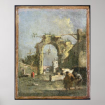 A Capriccio - Ruins, 18th century Print