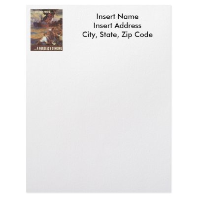 A Careless Word World War 2 Custom Letterhead by worldwar2gifts