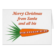 A Carrot for Christmas Reindeer Custom Card