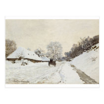 A Cart on the Snowy Road at Honfleur (1865) postcards