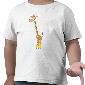 A cartoon giraffe Children T-shirt shirt