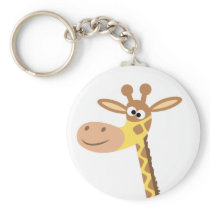 A cartoon giraffe keychain