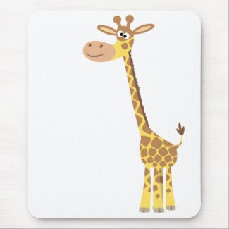 A cartoon giraffe mousepad mousepad