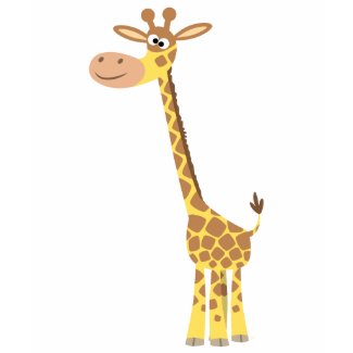 A cartoon giraffe Women T-shirt shirt