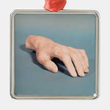 A cast of the hand of Frederic Chopin Christmas Tree Ornaments