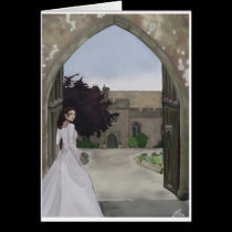 A castle wedding greeting card. cards