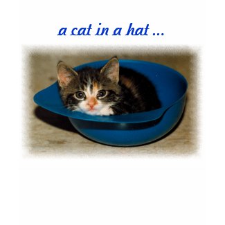 a cat in a hat t shirt shirt