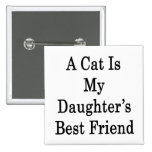 A Cat Is My Daughter's Best Friend Pinback Button
