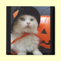 A Cat's Halloween magnets
