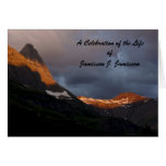 A Celebration of Life Invitation, Glacier Sunrise Greeting Cards