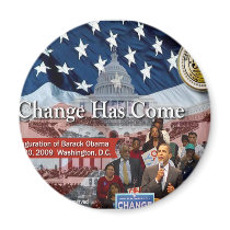 A Change Has Come - The 2009 Obama Inaugural magnets