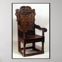 A Charles I armchair, mid 1600s Poster