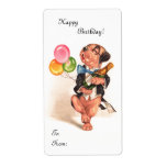 A charming Birthday Dog labels