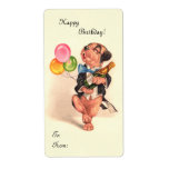 A charming Birthday Dog Custom Shipping Labels