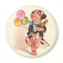 A charming Birthday Dog Refrigerator Magnet