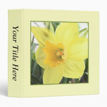 A Cheerful Yellow Daffodil Binder