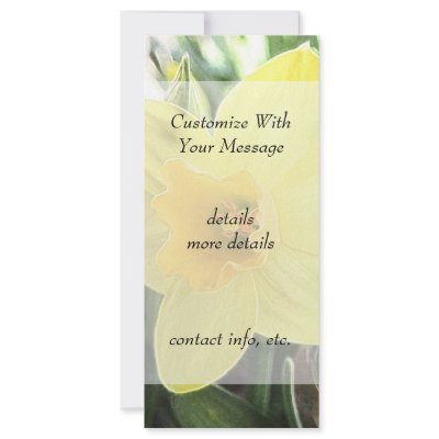 A Cheerful Yellow Daffodil Custom Rack Card by Pretty_World