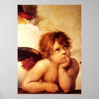 A Cherub, Detail of the Sistine Madonna - Raphael Poster