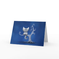 Cheshire Kitten Christmas card
