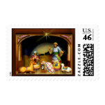 A child is born Nativity Christmas Stamp