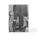 A Child Looking Up in Love for Mom and Dad Card