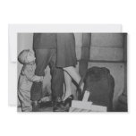 A Child Looking Up in Love for Mom and Dad Custom Invitation