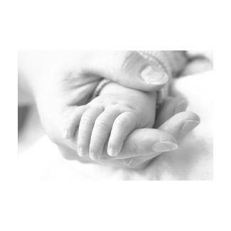 A child's hand card card