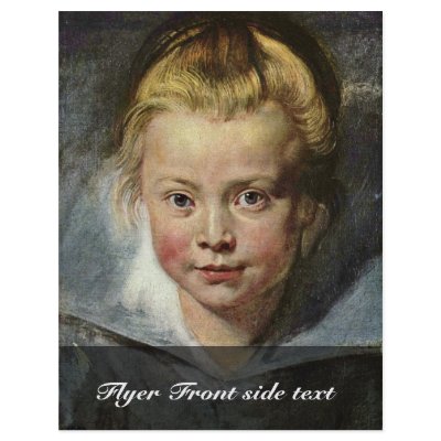 A Child'S Head (Portrait Of Clara Serena Rubens Full Color Flyer by Artcollection