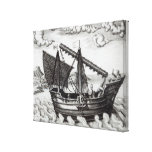 A Chinese Junk Canvas Print