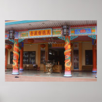 A Chinese Temple In Pontianak, West Borneo Poster