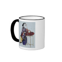 A Chinese Woman Arranging her Hair Mugs