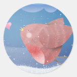 A chirpy christmas robin - stickers