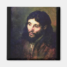 A Christ after life by Rembrandt Refrigerator Magnet