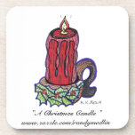 " A Christmas Candle "... Cork Coaster