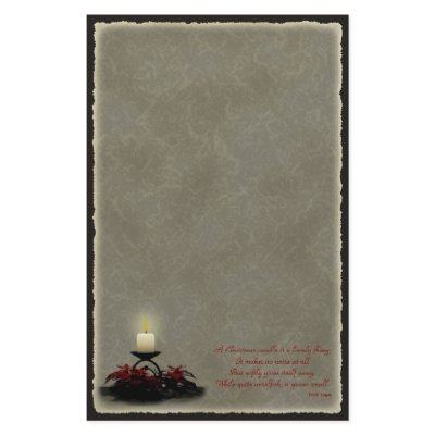 A Christmas Candle Stationery by just_doodling