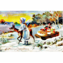 A christmas greeting with a family moving with a c photo sculptures