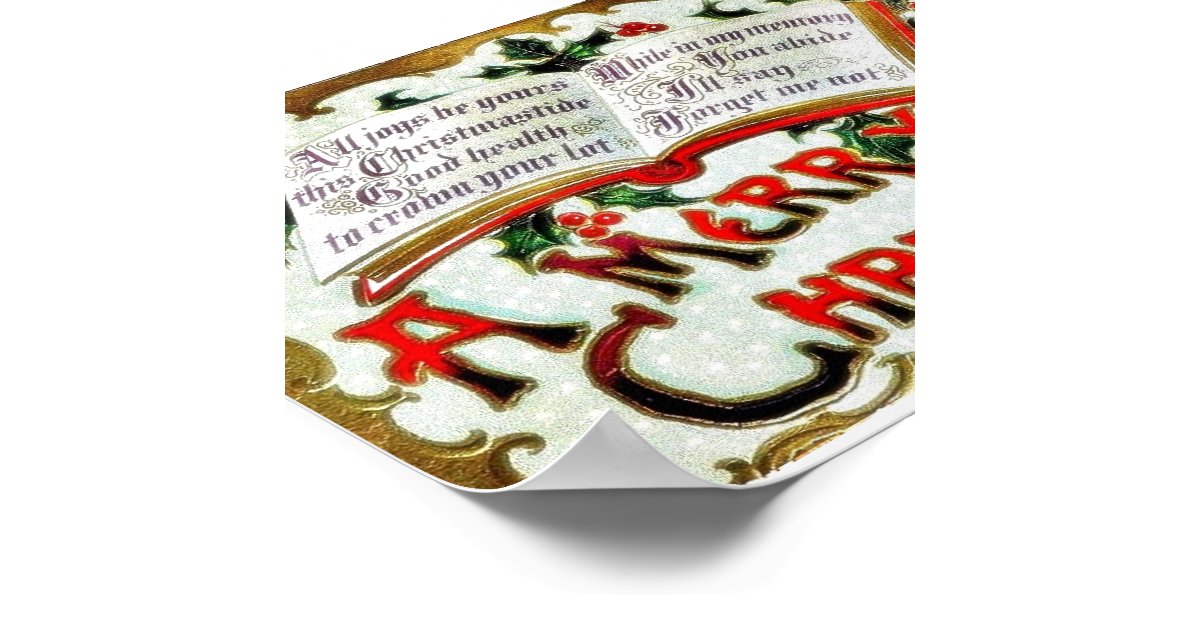 A christmas greeting with bible words poster | Zazzle