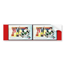 A christmas greeting with santa claus sitting on t bumper stickers by RememberChristmas A christmas greeting with santa claus sitting on t bumper stickers