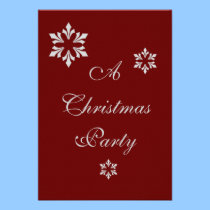 "A Christmas Party" - Winter Gray Snowflakes [a] invitations