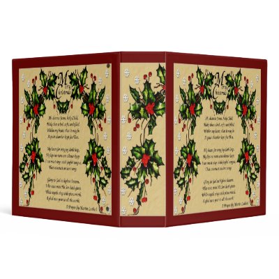 A Christmas Prayer Vinyl Binder by DanceswithCats