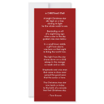 A CHRISTMAS STAR rack cards