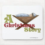A Christmas Story :: Baby Jesus in a Manger mousepads