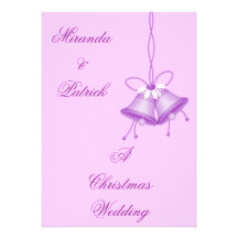 "A Christmas Wedding" - Lavender/Lilac Christmas B Announcements