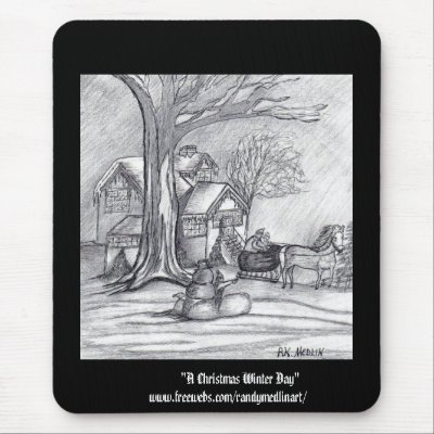 A Christmas Winter Day mousepads